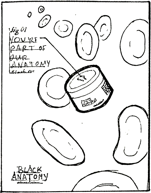 thumbnail sketch of blood cell poster design